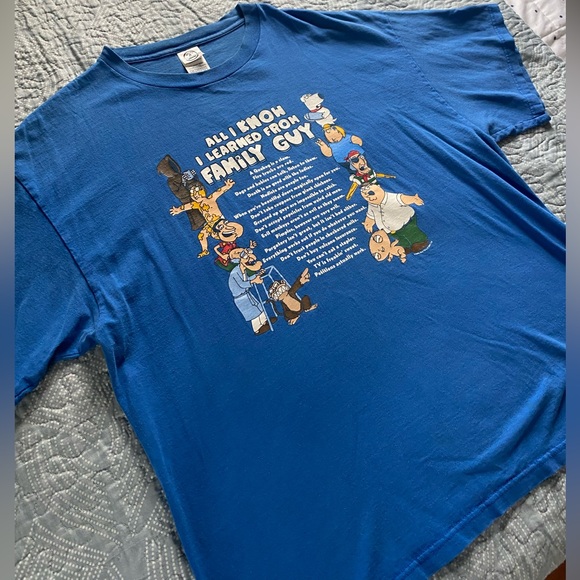 2005 Family Guy Blue Tee XL clean used vintage condition great front graphic - Picture 3 of 7